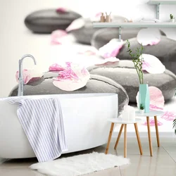 Fototapeta wellness kamni z lističi - 539x363