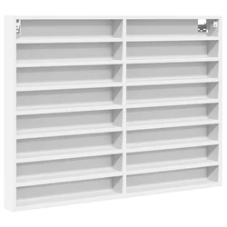 Vidaxl Vitrina bela 100x8,5x75 cm iverna plošča