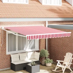 Skrovita tenda Crvena i bijela 350 x 250 cm