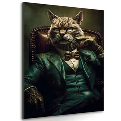 Slika živalski gangster maček - 20x30