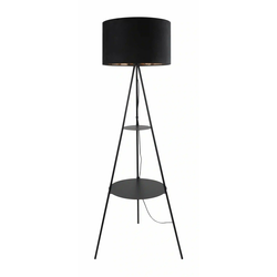 Rea Light Olympias HN3095D-B/B/GLD Podna lampa, E27, 60W, O45.5cm, Crna