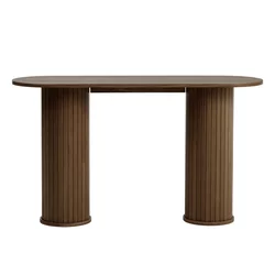 Rjava stranska mizica 40x130 cm Nola – Unique Furniture