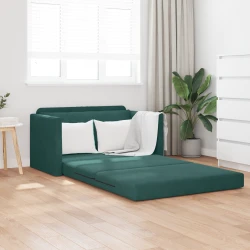 Krevet na razvlačenje Tamnozelena 124 x 71 x 78 cm Baršun