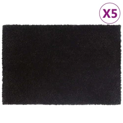 vidaXL Predpražnik 5 kosov črne barve 40x60 cm kokosova vlakna