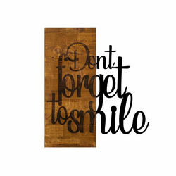 Atelier Del Sofa Zidna dekoracija Dont Forget To Smile, 47x58 cm, Crna