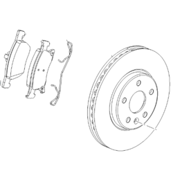 ZAVORNI DISKI+PLOŠČICE OPEL ASTRA K 1680583980 288MM original