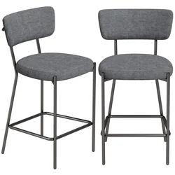 HOMCOM HOMCOM barski stol poliester, kovina 53D x 49Š x 93V cm Siv, (5000242626)