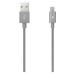 Kabel - Micro USB to USB (1,20m) - Grey - Alumi Cable