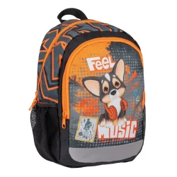 Belmil Ranac za dečake Feel The Music 305-4/A, Sivo-narandžasti