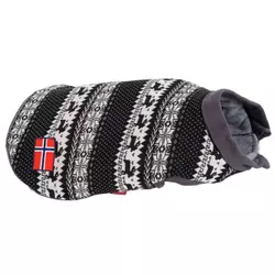 Pulover za psa z norveškim vzorcem  - Dolžina hrbta pribl. 45 cm (velikost XXL)