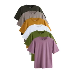 Next Majica Essential siva/zelena/mauve/temno oranžna/črna/bela
