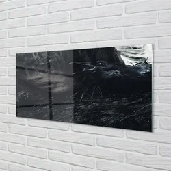 tulup.si Steklena slika Temačne številka 100x50 cm 4 obešalnika
