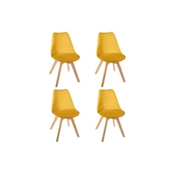 Stolica Baya 48x55x81cm žuta Atmosphera Createur Dinterieur