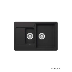 Schock Granitna ugradna sudopera Manhattan D150, 77x51cm, Crna
