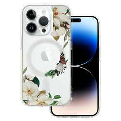 Tel protect Magsafe futrola s cvjetovima za Apple iPhone 15 Plus - Višebojna 3 KP27992