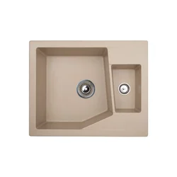 Metalac X Granit- Linea M 1.5D Usadna sudopera, Šampanj, fi 90, 620×500 mm