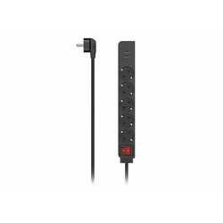 HAMA Distributer Sa 5 Uticnica I 2 USB Porta/ Crni 223184