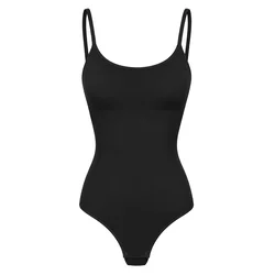 cfab Oblikovanje postave Cami Sculpting Bodysuit with String črna