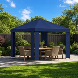 Gazebo 3 x 3 m Plava Poliester i čelik 190 gsm