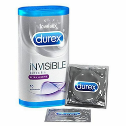 Nevidljivi Kondomi s Dodatnim Lubrikantom 10 kom. Durex 76671