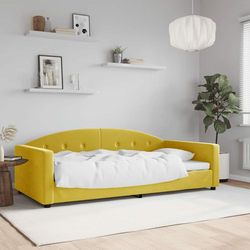 Dnevni krevet žuti 100 x 200 cm baršunasti