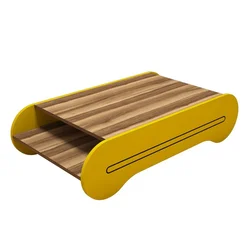 Hanah Home Cool Klub sto, 120x30x63.6, Orah-žuti