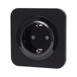 Aigostar - Zidna utičnica sa okvirom SCHUKO 250V/16A crna