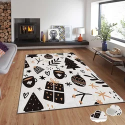 Conceptum Hypnose Tepih sa novogodišnjim motivima Asr-Crpt-35, Pravougaoni, 100x140 cm, Crno-beli