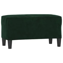Klupa tamnozelena 70 x 35 x 41 cm baršunasta