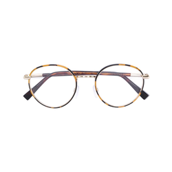Cutler & Gross-tortoiseshell round glasses-unisex-Brown
