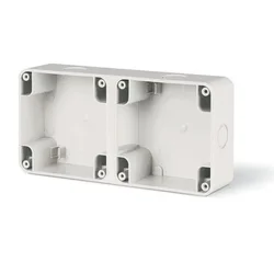 SCAME Nadometna doza, 2 modula, M95x2, IP66, siva, PROTECTA