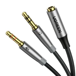Ugreen AV193 avdio kabel 3.5mm F/2xM 20cm, črna