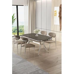 Hanah Home Trpezarijski set, 5 komada, Bež