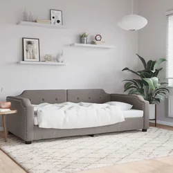 Dnevni krevet smeđesivi 100 x 200 cm od tkanine