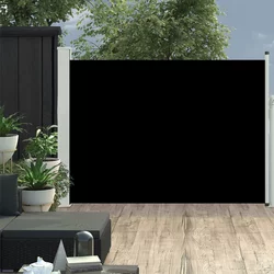 Uvlačiva bočna tenda za terasu 120 x 500 cm crna
