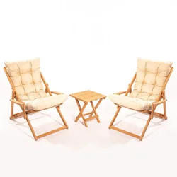 Hanah Home MY005 Baštenski set stolice i stočić, Bež