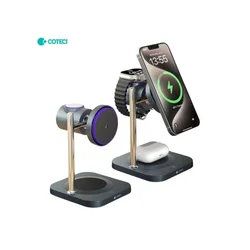 3G Coteci Wireless punjac BS-025 3u1 za mobilni telefon/slusalice/pametni sat crni