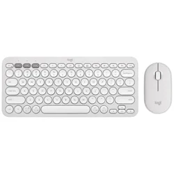 LOGITECH Pebble2 Wireless Combo US tastatura + miš bela