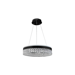 LED prigušiva luster na sajli LED/90W/230V 3000-6500K crna + daljinski upravljač