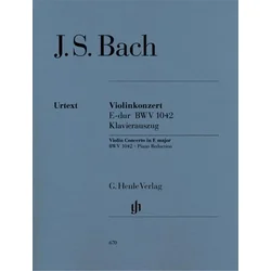 BACH J:VIOLINKONZERT/VIOLIN CONCERTO E-DUR BWV 1042 VIOLIN AND PIANO