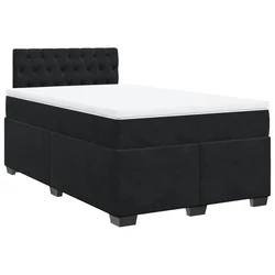 Vidaxl Box spring postelja z vzmetnico črna 120x200 cm žamet