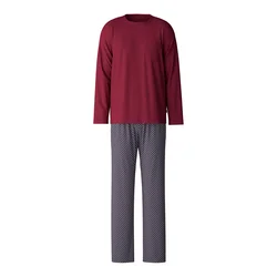 CALIDA Dolga pižama marine/bordo/bela