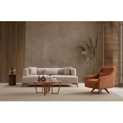 Atelier del Sofa Trosed Hera, 220x100x75cm, Krem-braon