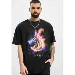 Black Electric Planet Oversize T-Shirt