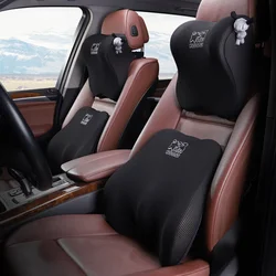 Icaroom Set jastuka za vrat i leđa za auto sedište T-662/632MS, Crni