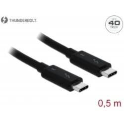 Kabel Thunderbolt 3 M/M 0,5m črn