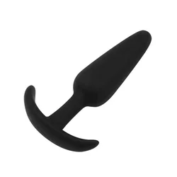 Smooth Silicone Butt Plug Black