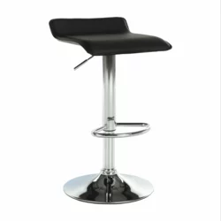 eoshop Barski stol, eko usnje črna/krom, LARIJA NOVO
