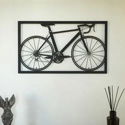Wallity Zidna dekoracija Bicycle-APT217MS, 41x70 cm, 1.5 mm, Crna