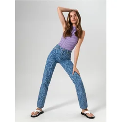 Sinsay - Crop top s uzorkom - ljubičasta